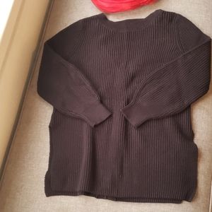 Ann Taylor LOFT black barback sweater